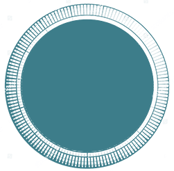 a blue circle