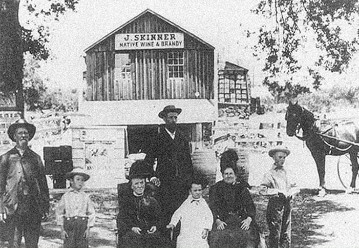 antique photograph of first Skinner vineyards founders